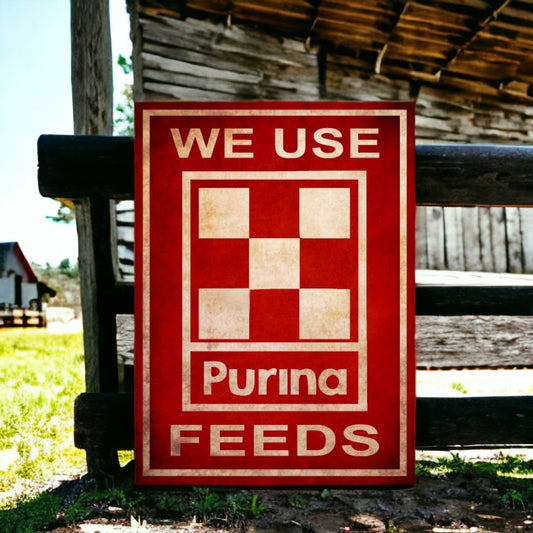 Purina Feeds Sign - Rustic Styled Farm Decor