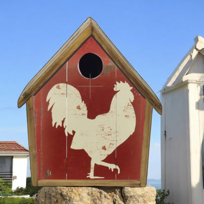 rustic hand crafted bird house 