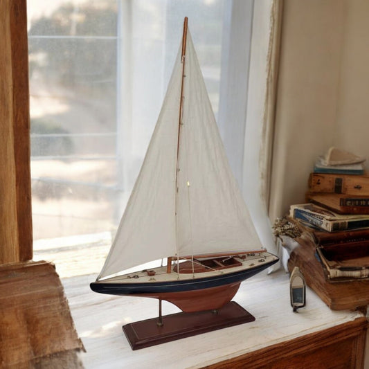 Model Sailboat Blue Nose Nautical Decor