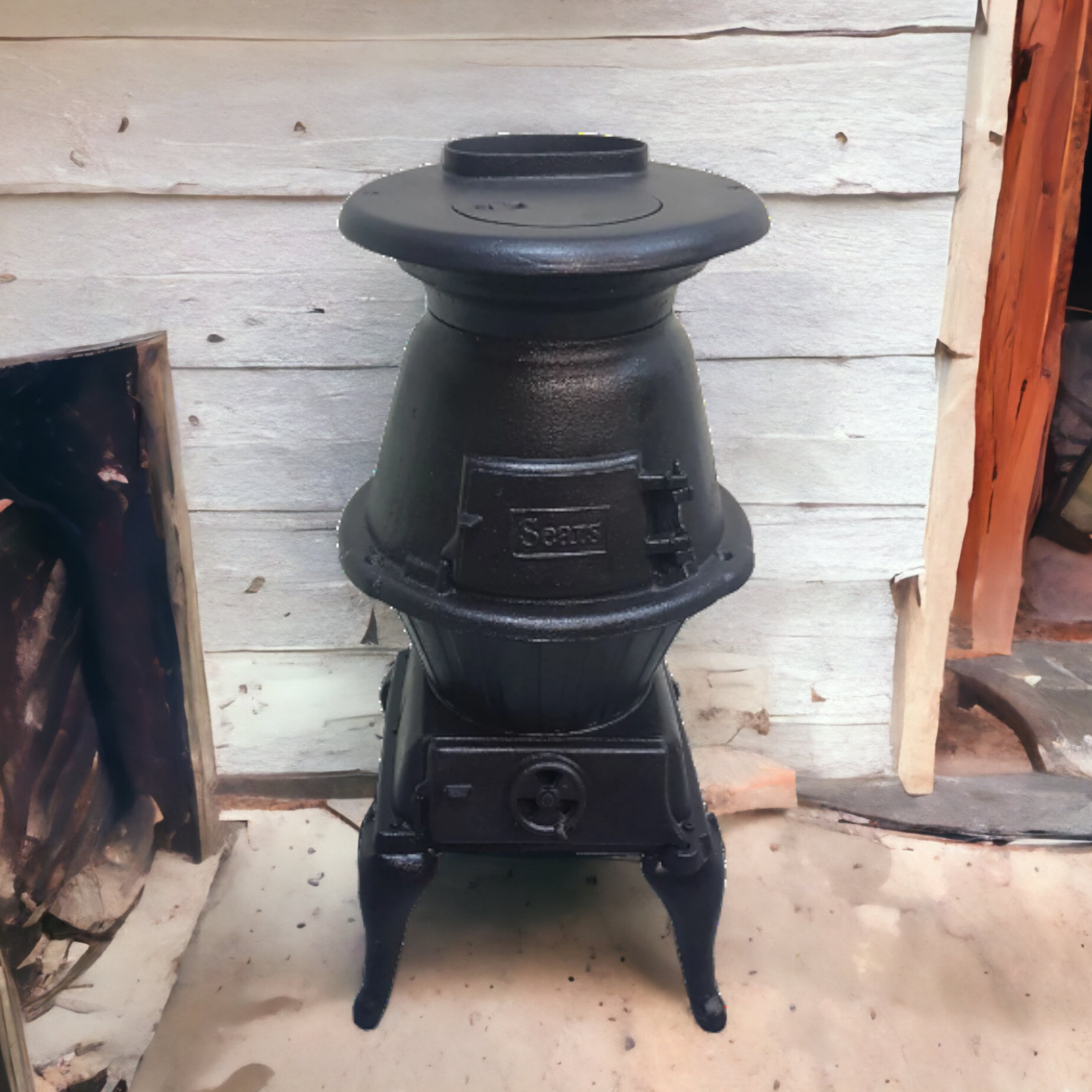 Vintage Sears Roebuck pot bellied Wood Stove Cast Iron – Wainfleet Trading  Post