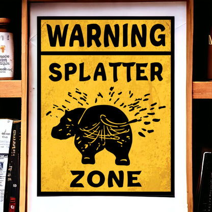 splatter zone sign 