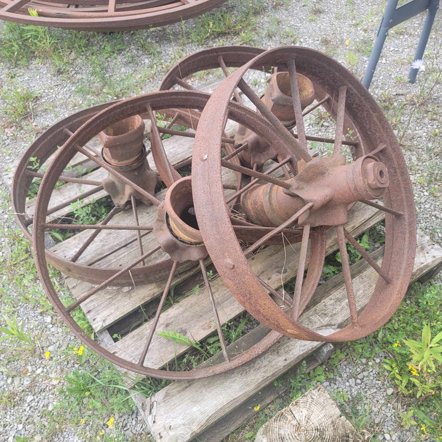 100 yr Old Portable Steam Engine Wheels