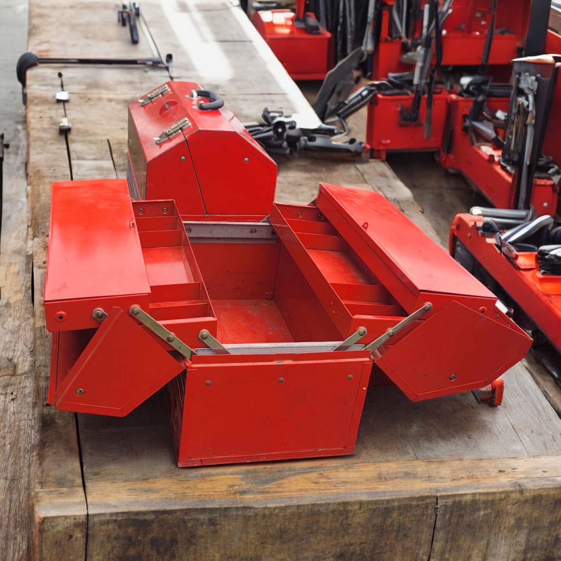 Vintage Folding Cantilever Craftsman Toolboxes