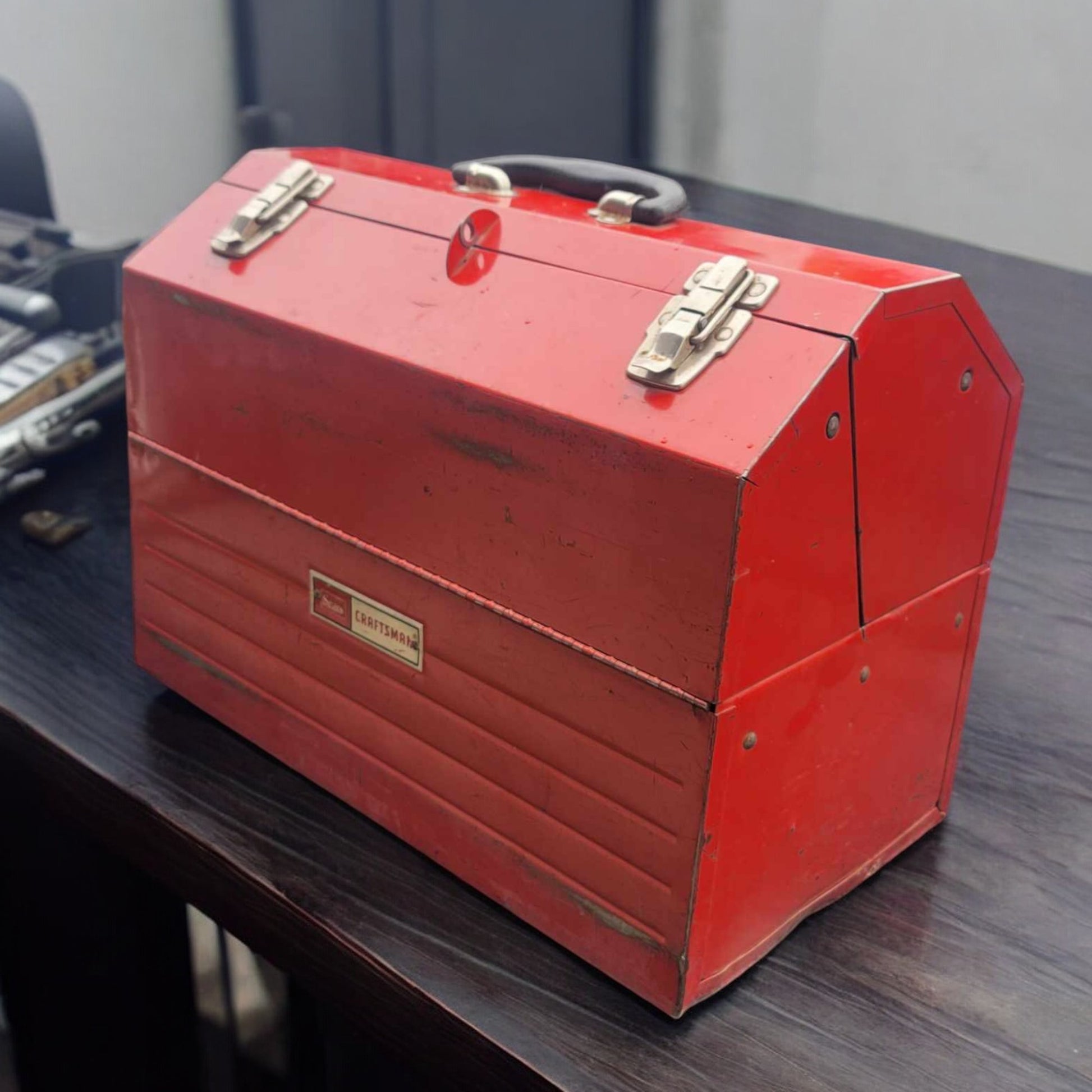 Vintage Folding Cantilever Craftsman Toolboxes