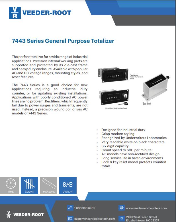 Veeder Root Surface Mount Counter