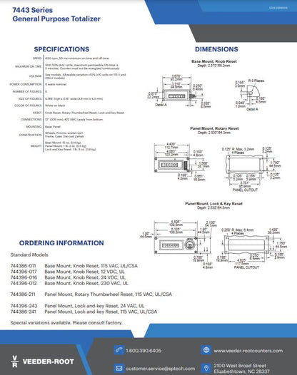 Veeder Root Surface Mount Counter