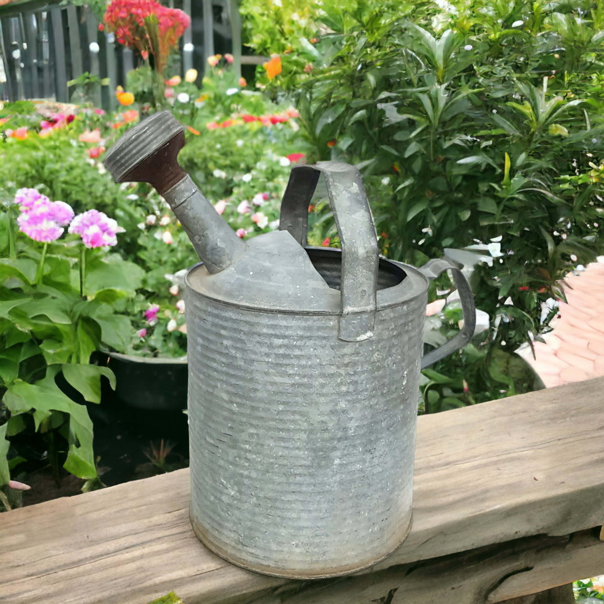 Galvanized watering Can Vintage rustic Garden Décor – Wainfleet