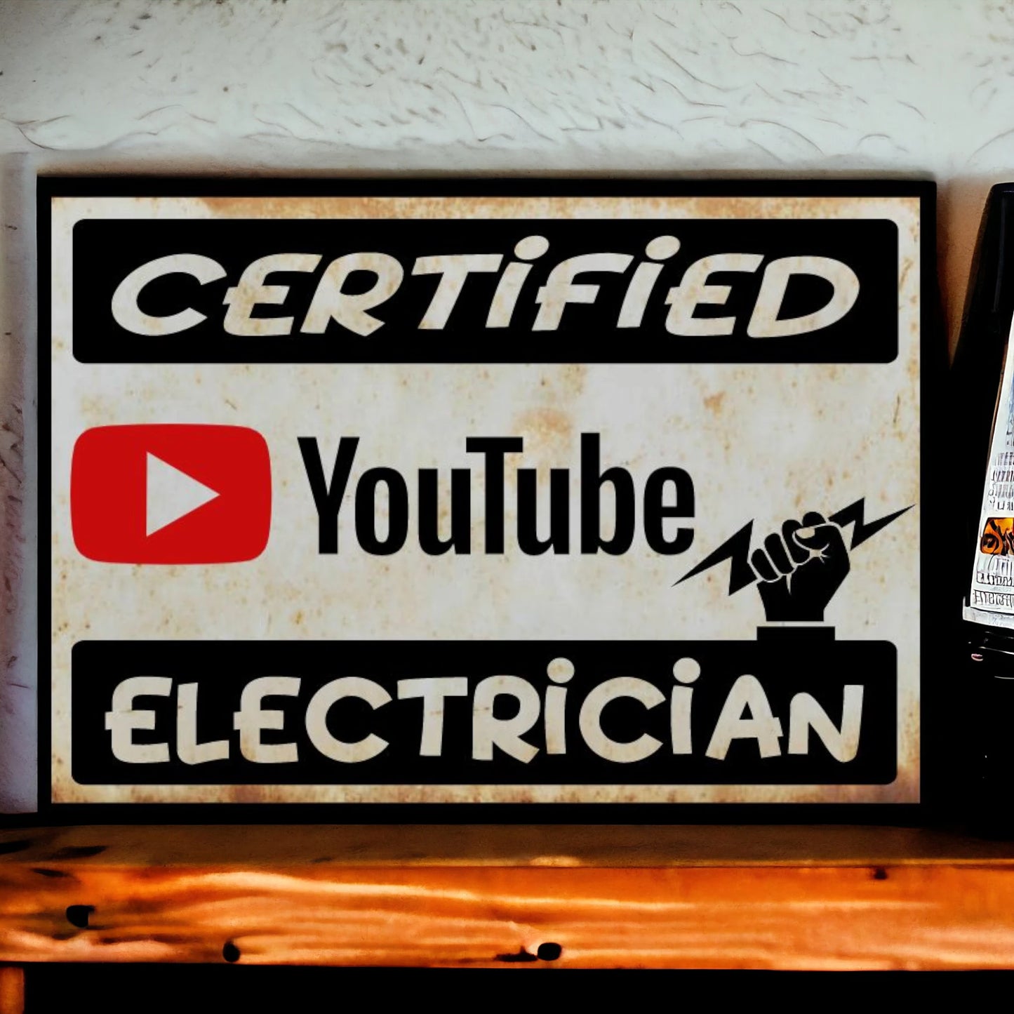 youtube certified electrician sign 