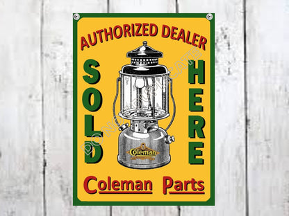 Coleman Sign Personalized Gift Authorized Dealer Coleman Parts Sold Here