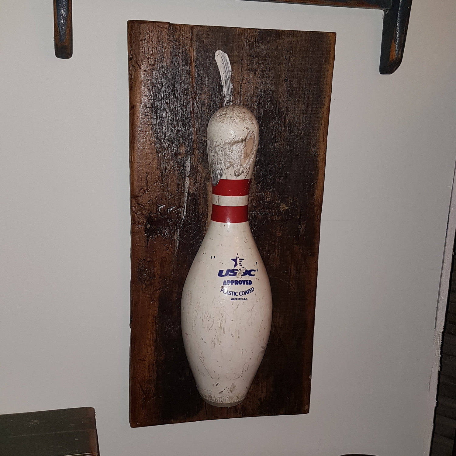 the dude abides bar decor bowling pin wall art