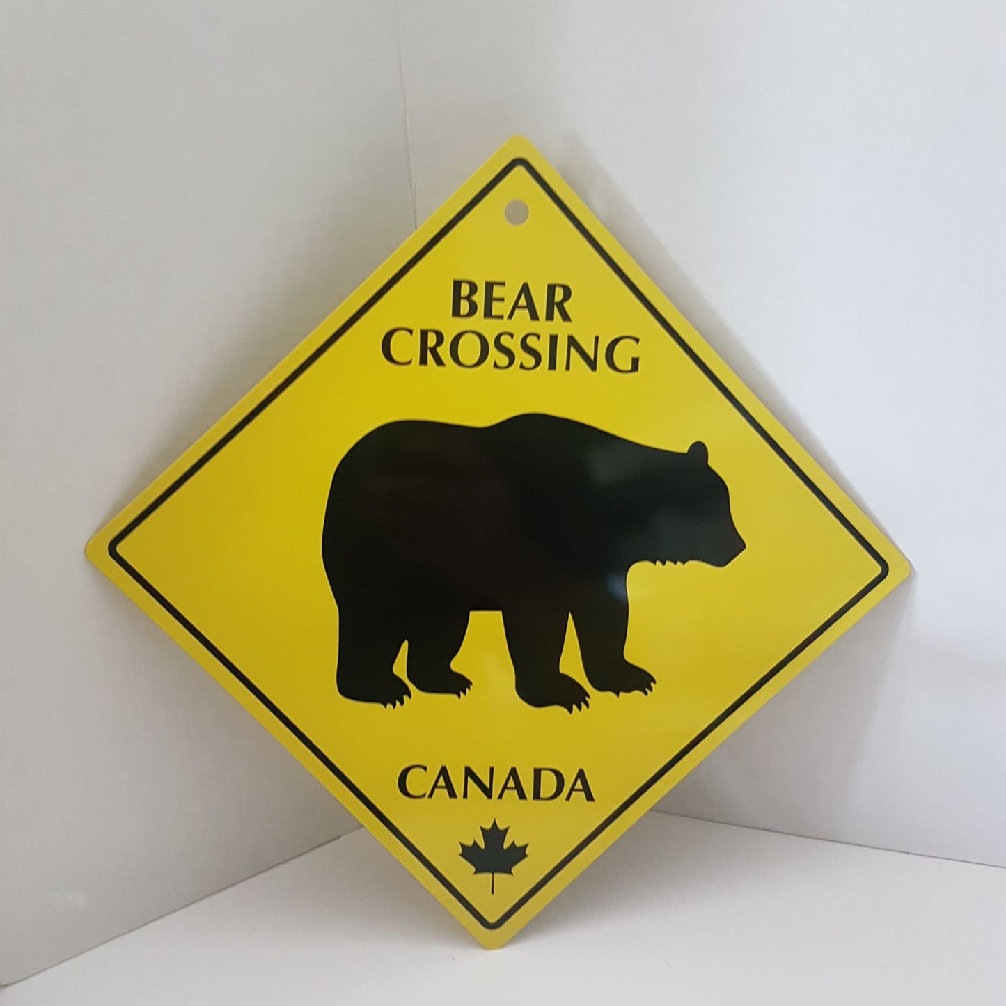 bear crossing  sign tin metal hunt camp