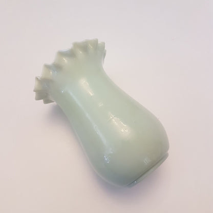 jadeite jade-ite fireking green fluted vase