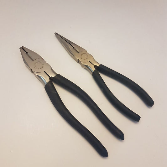 2 pairs of mastercraft pliers