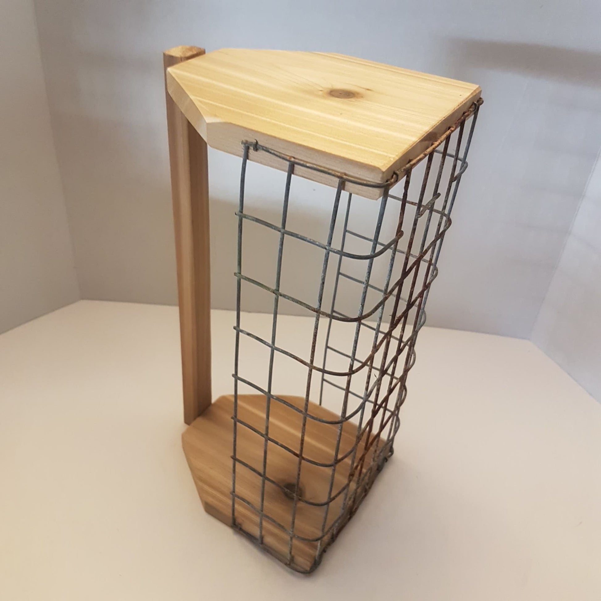 rustic wooden wire egg basket table tote