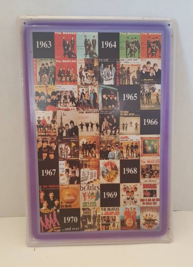 the beatles discography metal sign