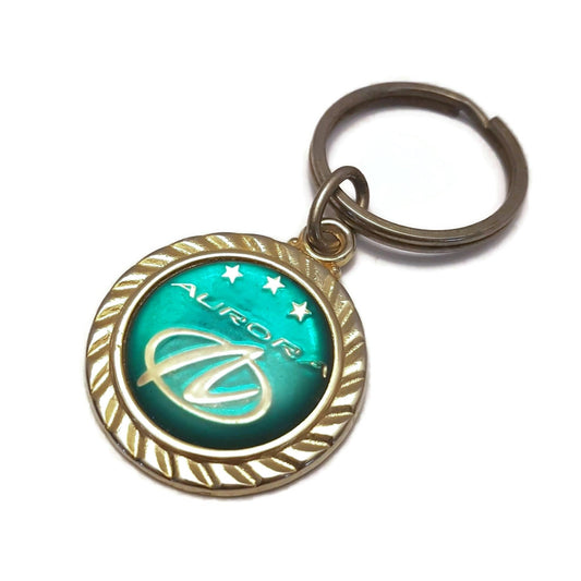 aurora key chain keychain key fob keytag vintage automotove keychain gift collectible