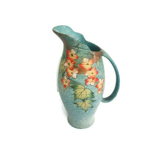 era ware art deco english water pitcher art pottery ranleigh ware