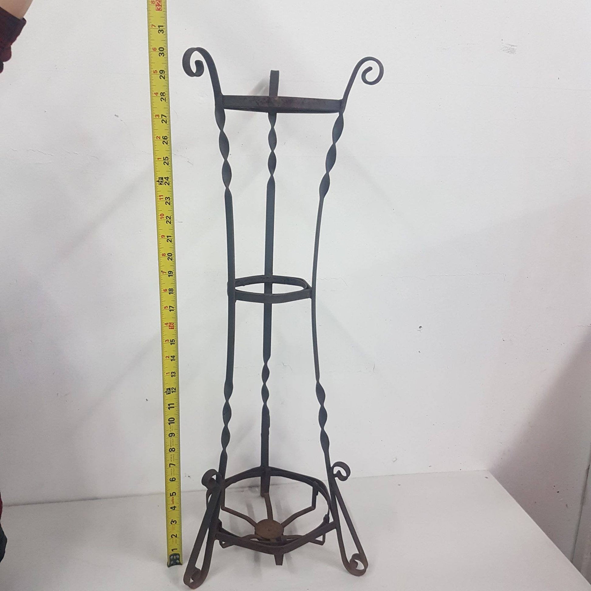hand forged iron plant stand / umbrella holder