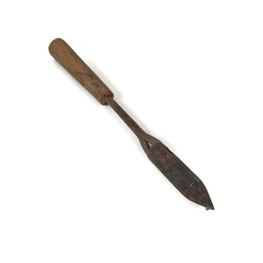 vintage pyrography tool wood burning iron branding hand tools