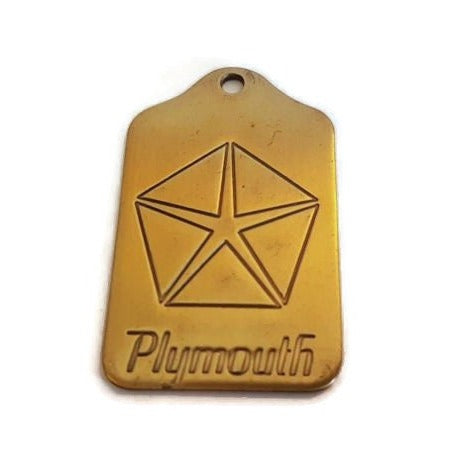 plymouth key chain keychain key fob keytag vintage automotove keychain gift collectible