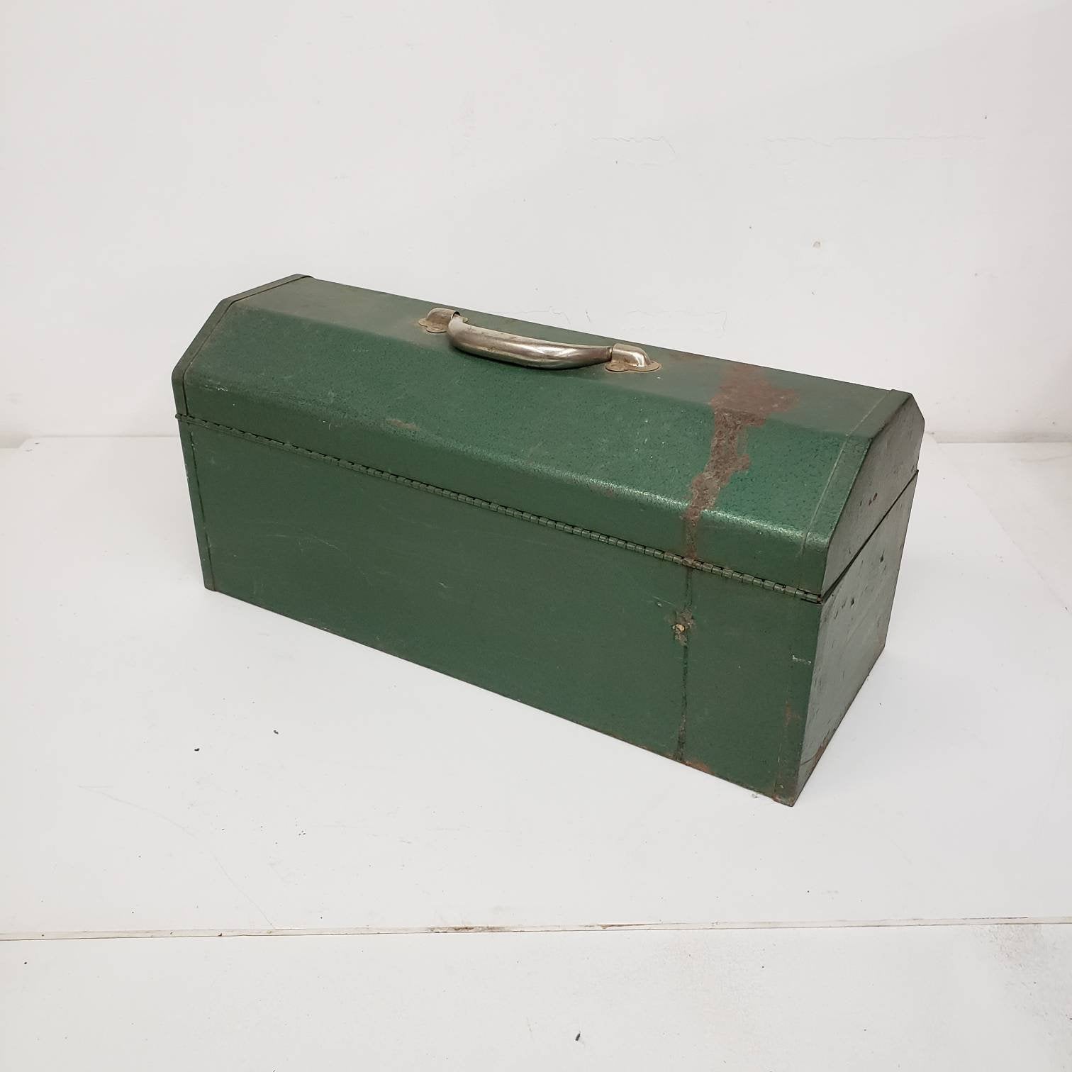 Vintage Metal Tool Box, Small Tool Box 