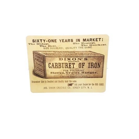 dixon's carburet of iron advertising metal sign