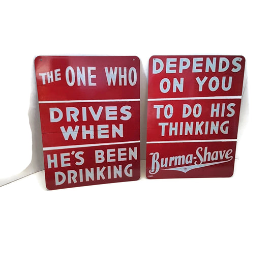 burma shave sign barber shop sign