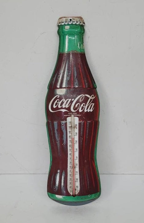 tin coca-cola sign thermometer