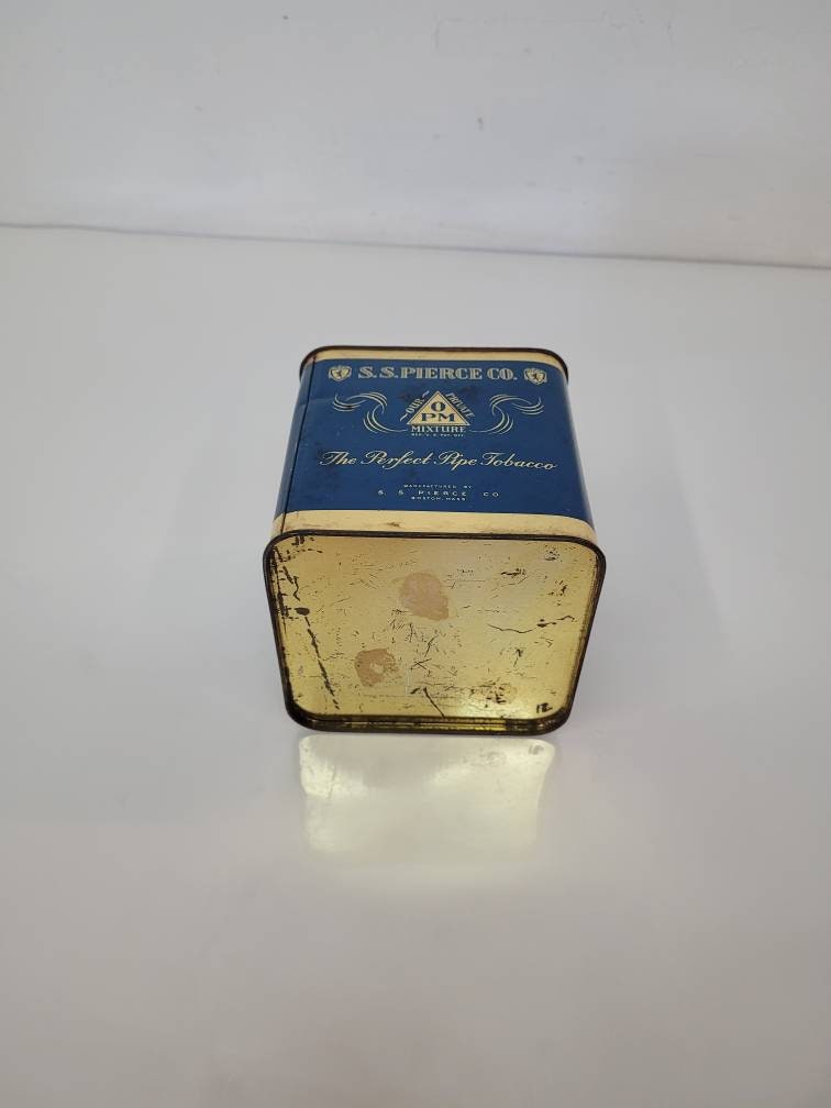 vintage tin storage container / box