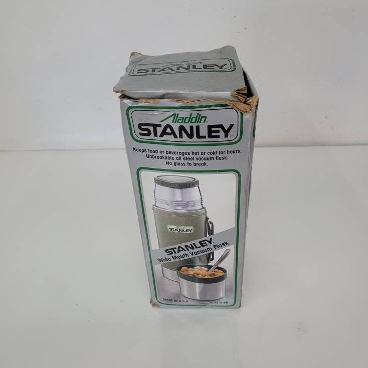 Stanley Aladdin 20 oz Stainless Steel Thermos with Lid & Textured Handle 