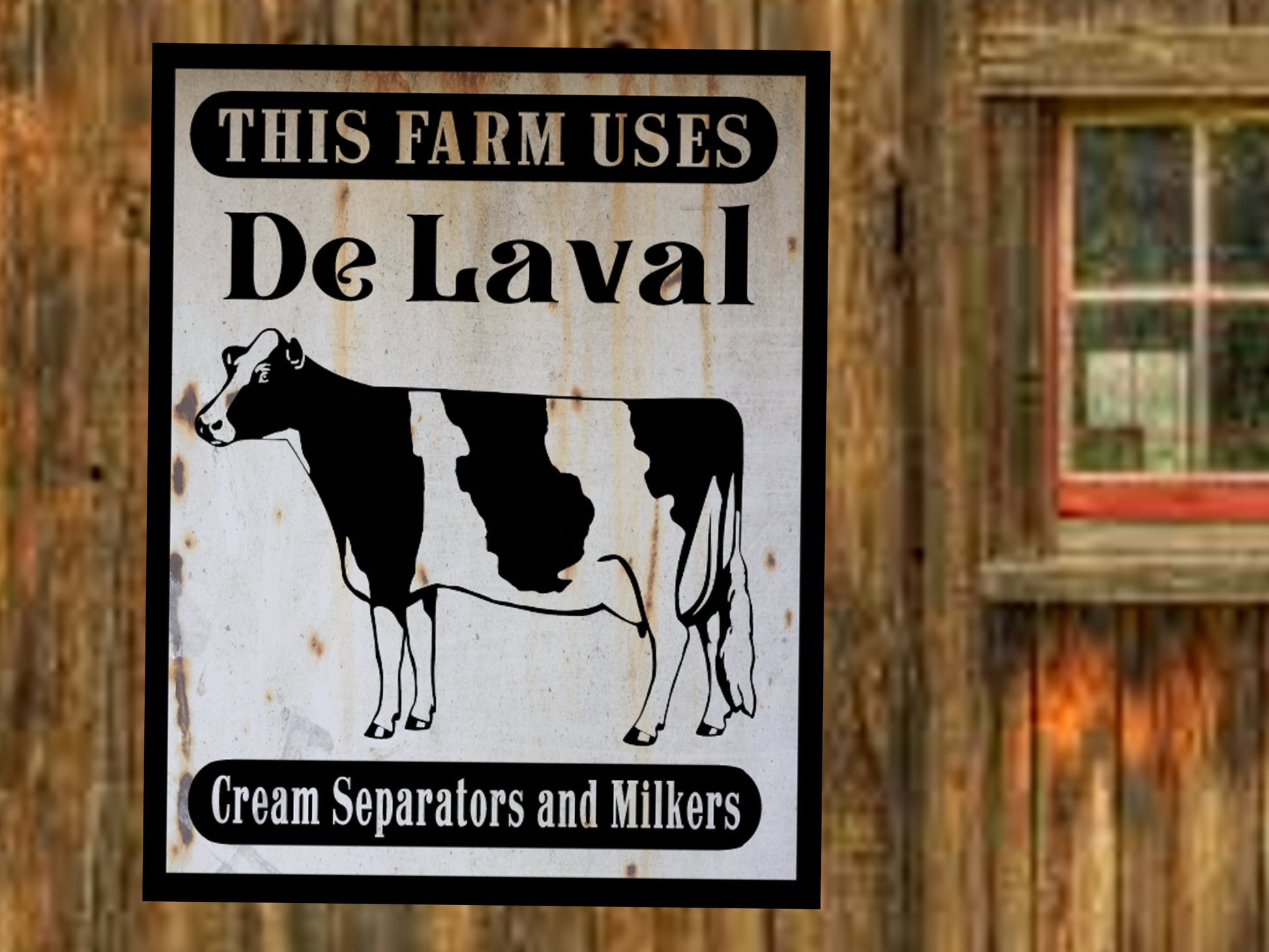 de laval separators and milkers sign farm sign