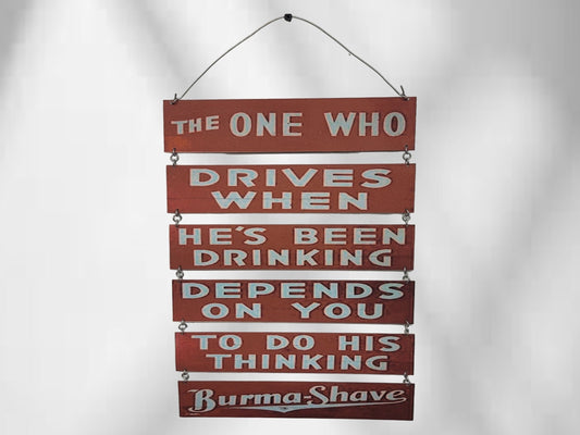 burma shave barber sign vintage advertizing shaving sign