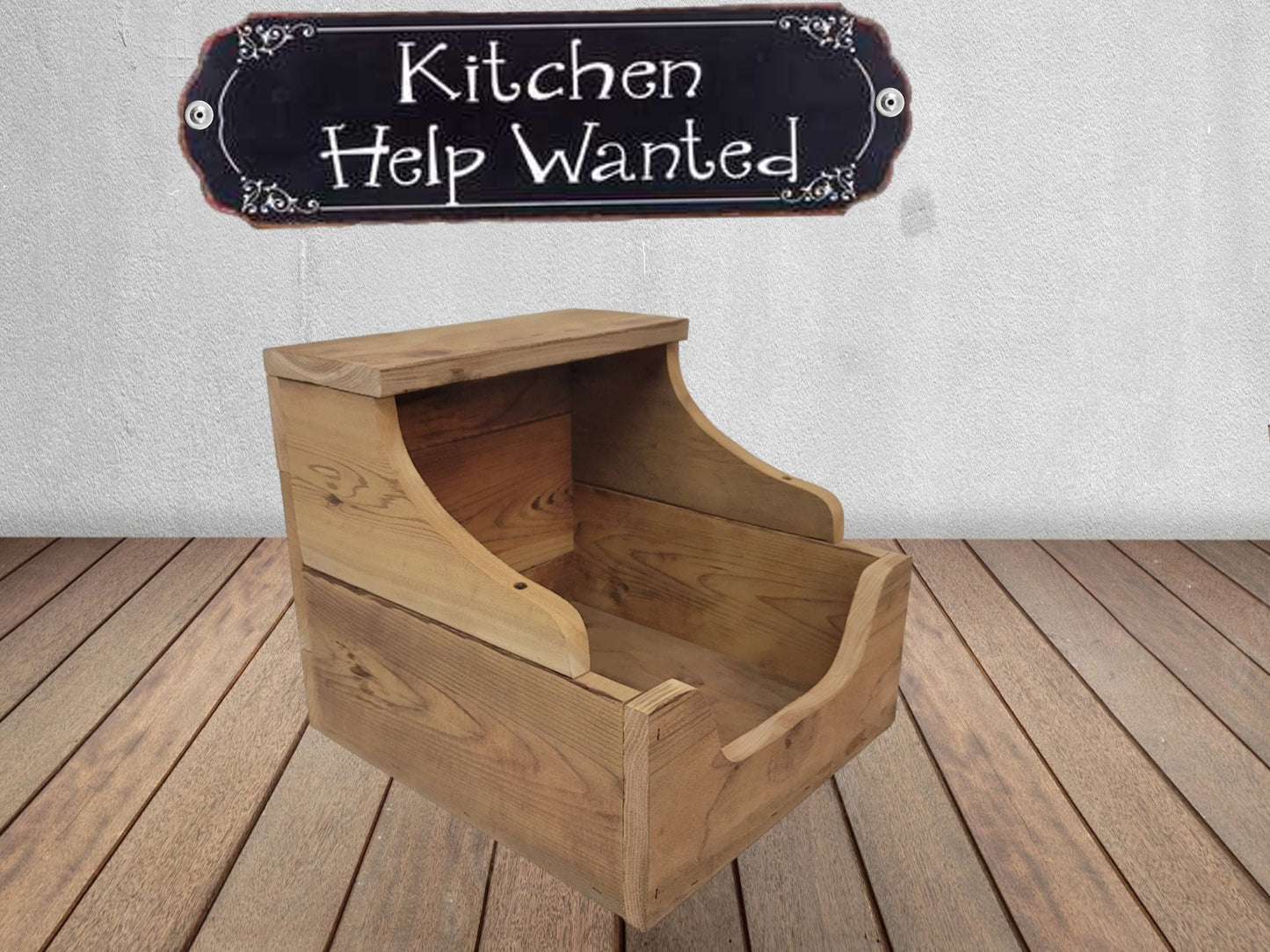 rustic kitchen storage bins for potatos and onions