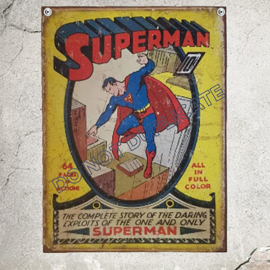 superman sign comic book super hero dorm room wall decor